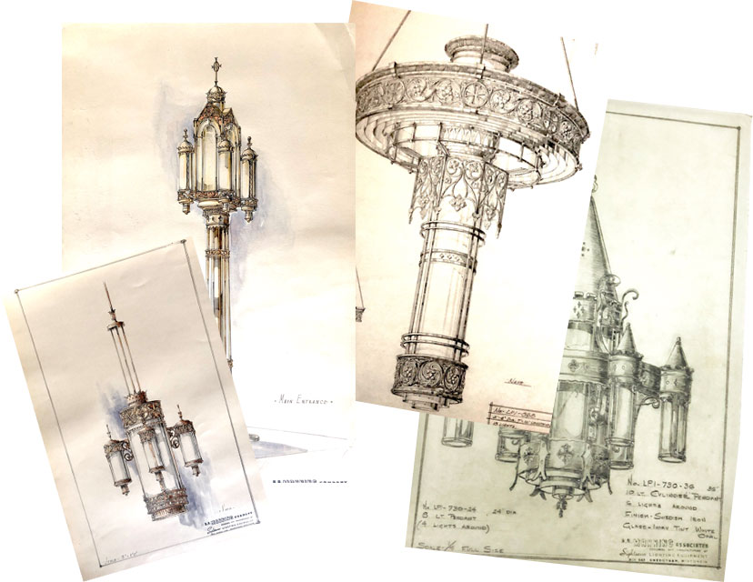 Drawings of light fixtures